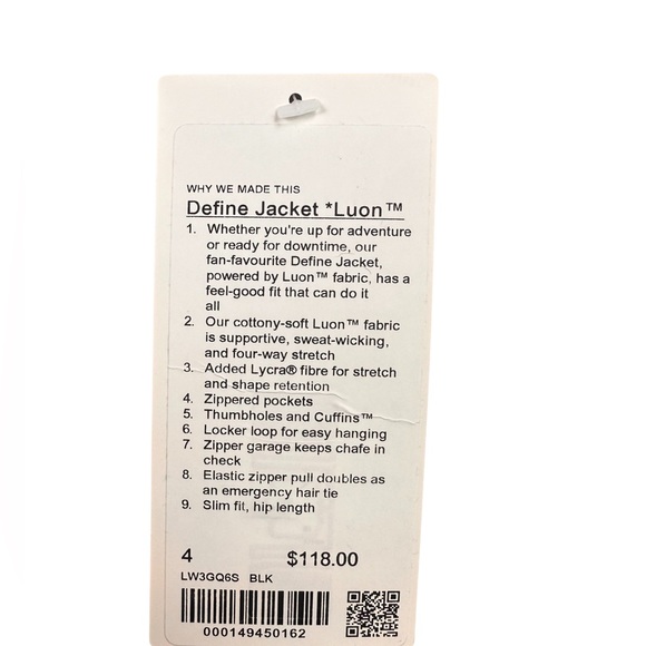 Lululemon - Define Jacket *Luon - Black - Picture 7 of 7